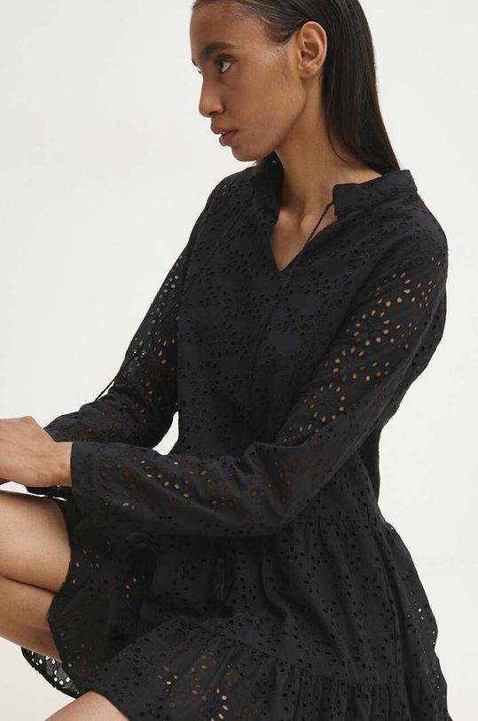 Answear.LAB sukienka bawełniana czarny 1151.TMS