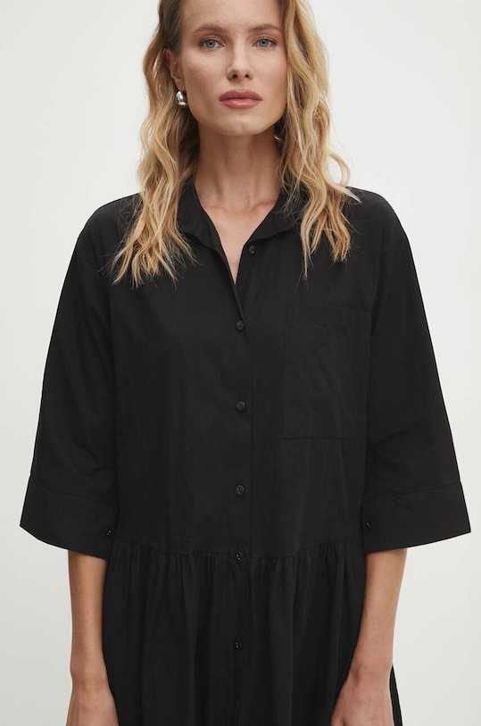 Answear Lab rochie din bumbac negru 1575.TMS