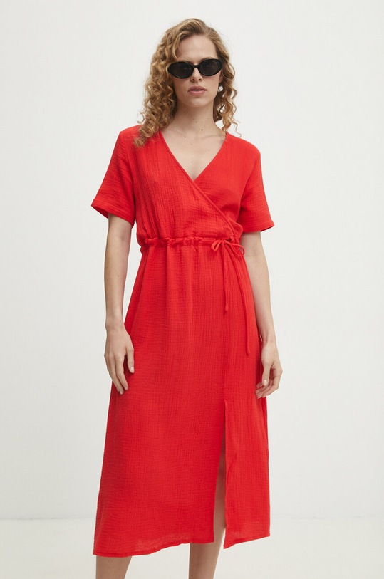 Pamučna haljina Answear.LAB crvena ps8867.fjs