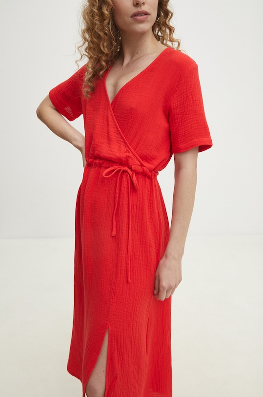 Pamučna haljina Answear.LAB ps8867.fjs crvena