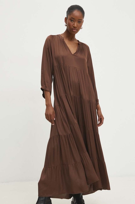 Answear.LAB sukienka brązowy 94173.ijs