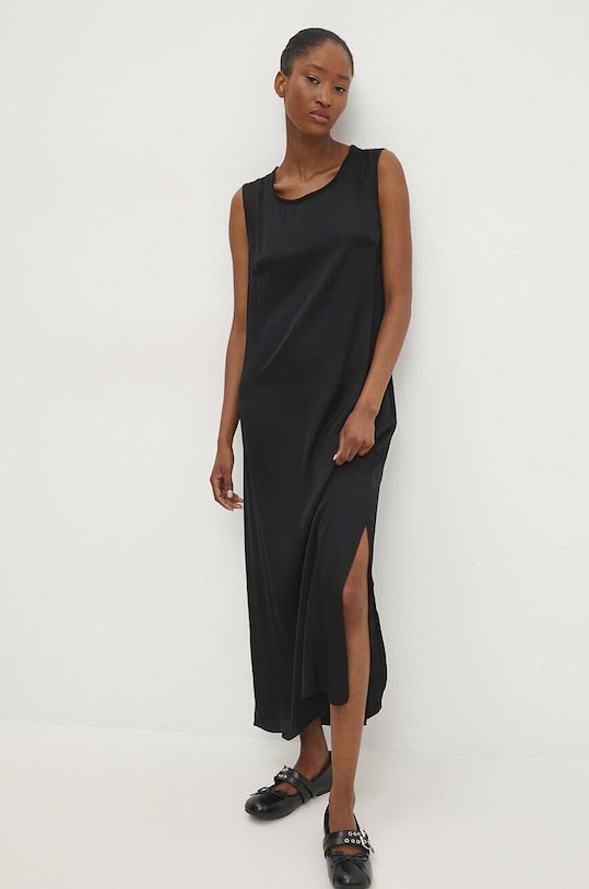 Šaty Answear.LAB viskóza čierna 2698.ijs