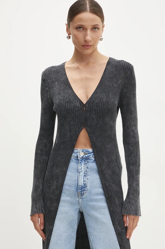 Bavlněný kardigan Answear.LAB 4133.tos šedá WZ24