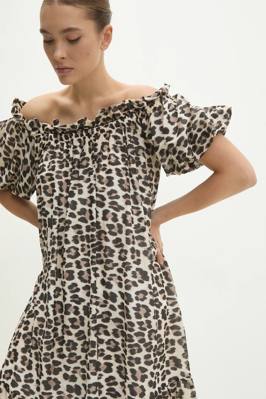 Памучна рокля Answear.LAB бежов 4721M21.hos