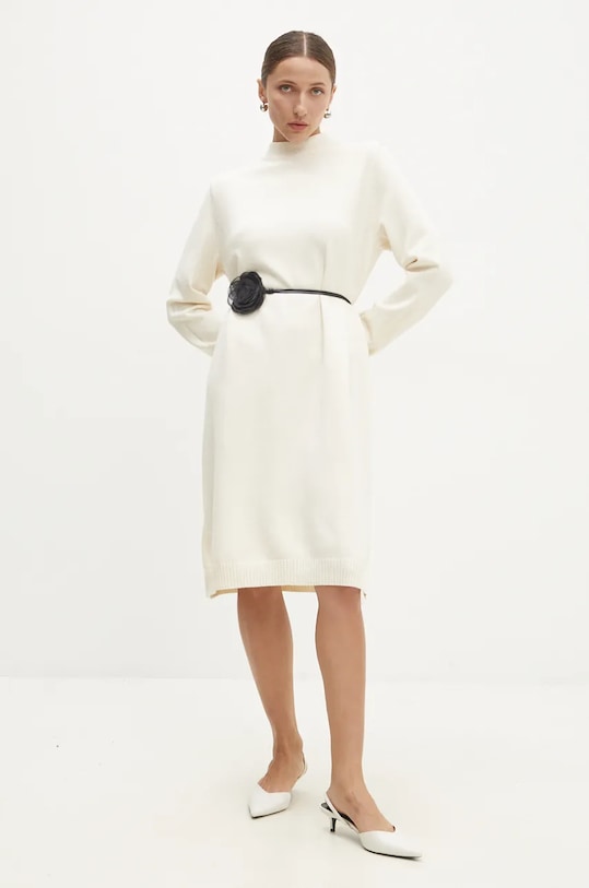 Answear.LAB sukienka 1019.HLK beżowy WZ24