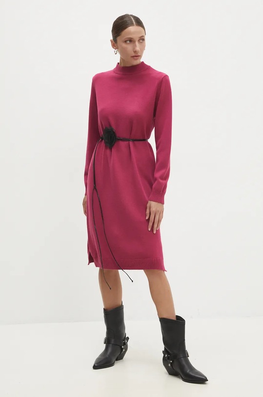 Answear.LAB sukienka 1019.HLK fioletowy WZ24