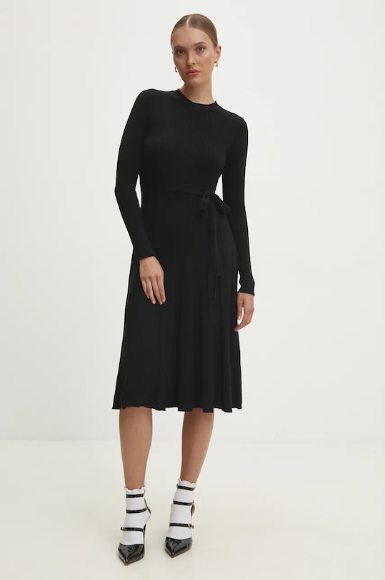 Answear Lab sukienka z elastanem czarny 5104.HLK