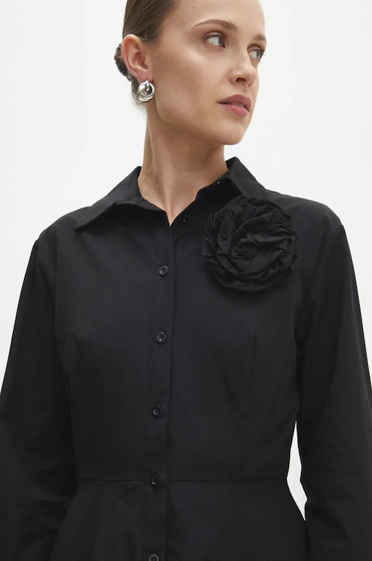 Answear.LAB sukienka bawełniana czarny 12247.tos