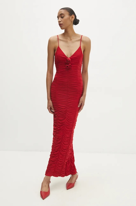 Φόρεμα Answear.LAB με ελαστάν κόκκινο 11665.tms