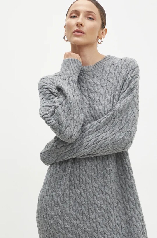 Šaty Answear.LAB 231041.tos. sivá WZ24