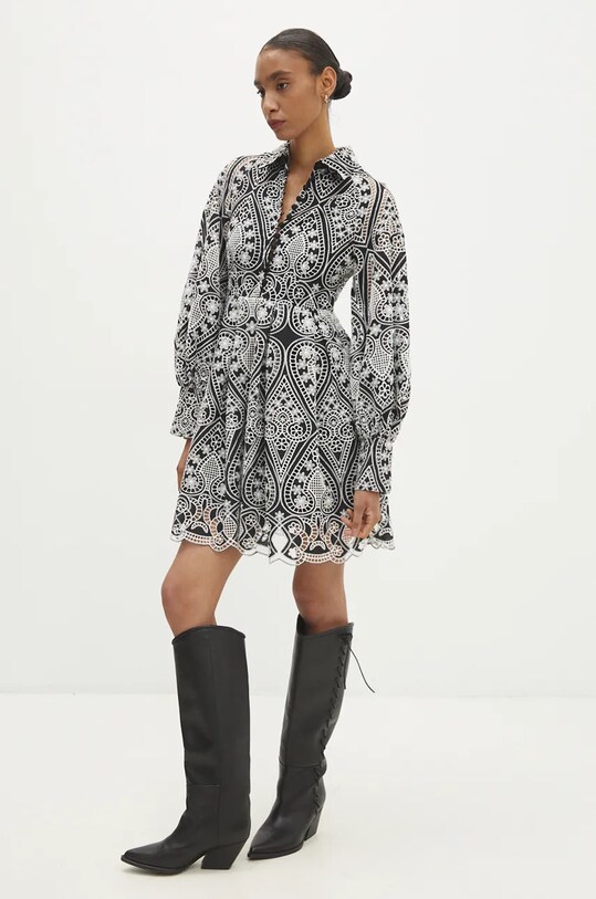 Answear Lab rochie mkj13218.IKK negru WZ24