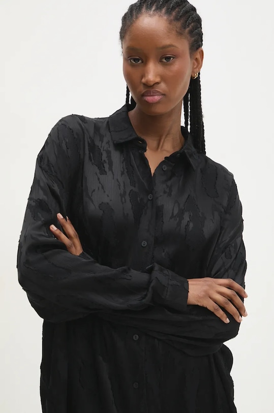 Answear.LAB sukienka z jedwabiem 7210.tos czarny