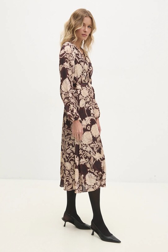 Šaty Answear.LAB látka hnedá 57930.tos