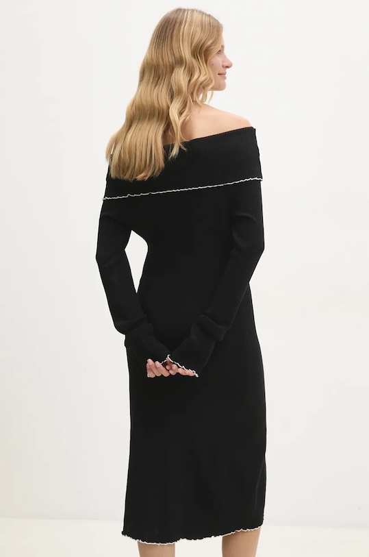 Answear Lab rochie qt91018.fos negru WZ24