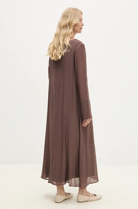 Odzież Answear.LAB sukienka d8784.ilk brązowy