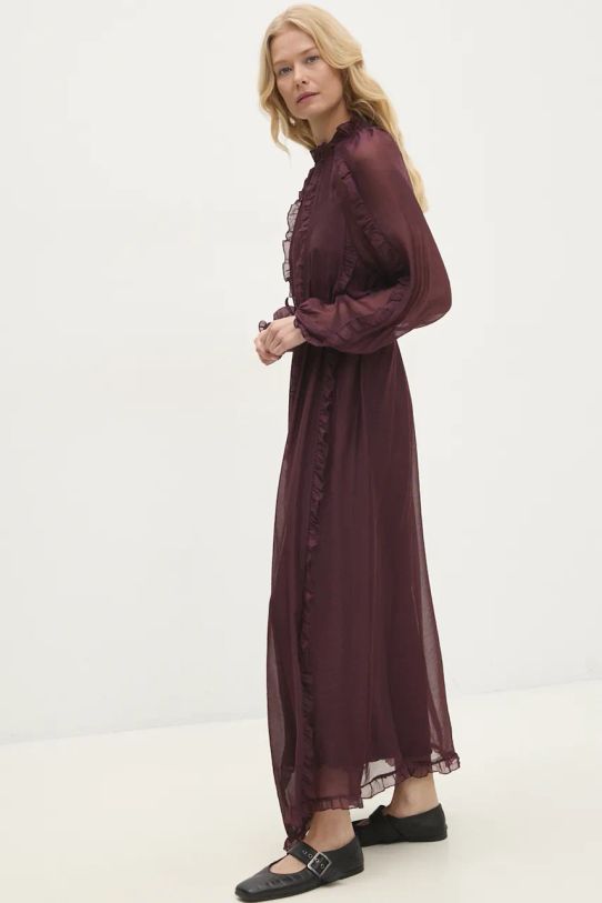 Answear Lab rochie maxi burgundia 845.ilk