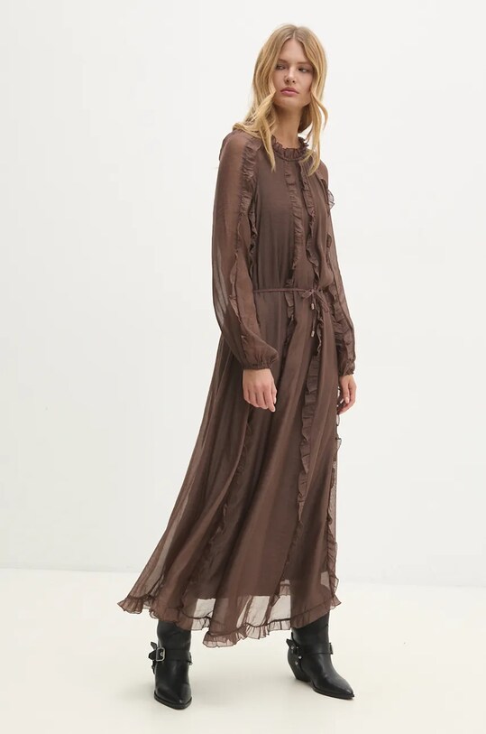 Answear Lab rochie maxi maro 845.ilk