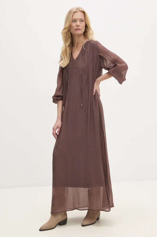 Answear Lab rochie legat maro 093.iw