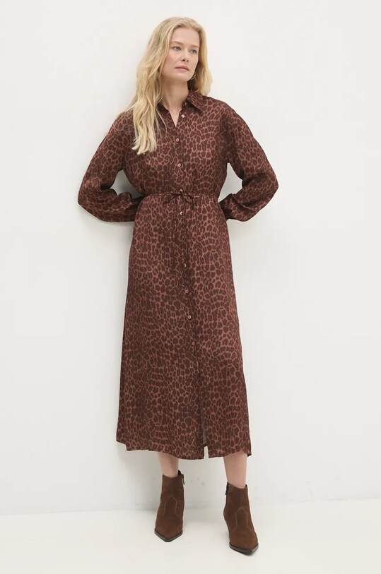 Платье Answear.LAB узор коричневый 3126.ilk