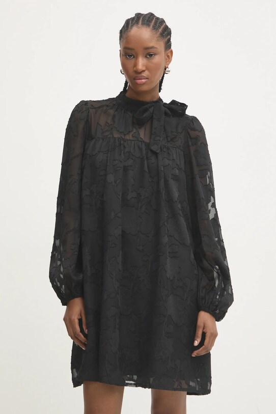 Answear Lab rochie legat negru nl246831.ums