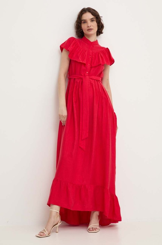 Haljina Answear.LAB bez uzorka crvena 4464.HWK