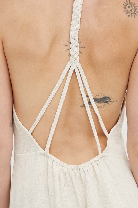 Lněné šaty Answear.LAB KB23R1227.HWK béžová