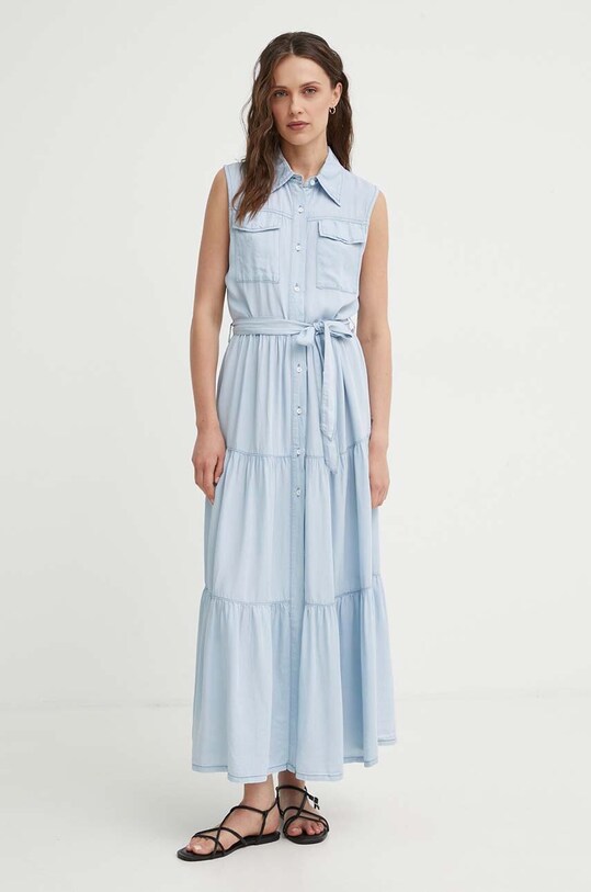 Džínové šaty Answear.LAB LAF36.HWK modrá WZ24