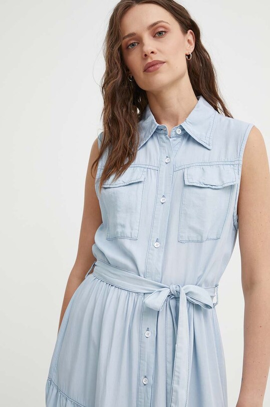 Džínové šaty Answear.LAB modrá LAF36.HWK