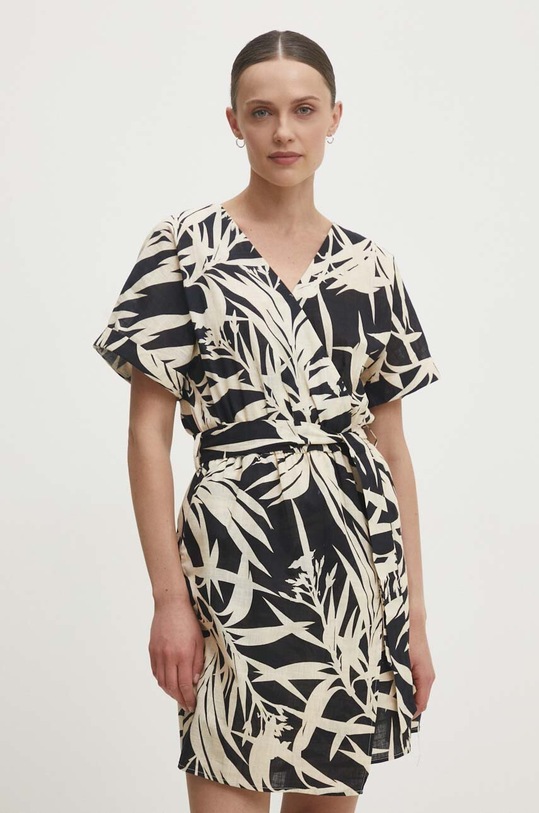 Answear Lab sukienka bawełniana wzorzyste czarny F23351.HWK