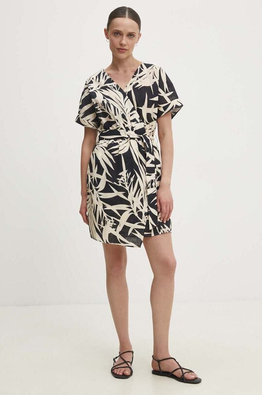 Answear Lab rochie din bumbac F23351.HWK negru WZ24