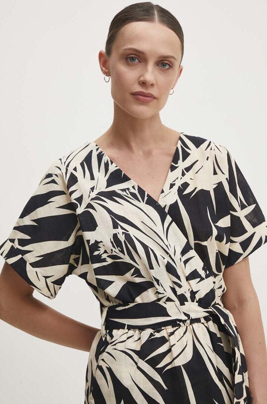 Answear Lab rochie din bumbac negru F23351.HWK