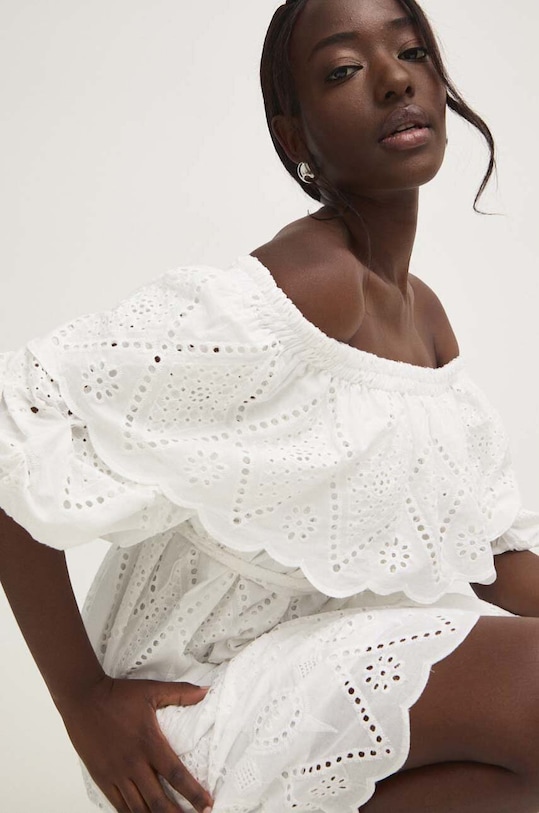 Answear Lab sukienka bawełniana bawełna biały c097.iw