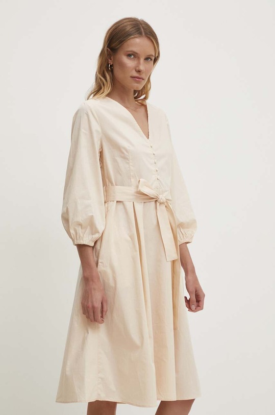 Бавовняна сукня Answear Lab casual бежевий 5078.IKK