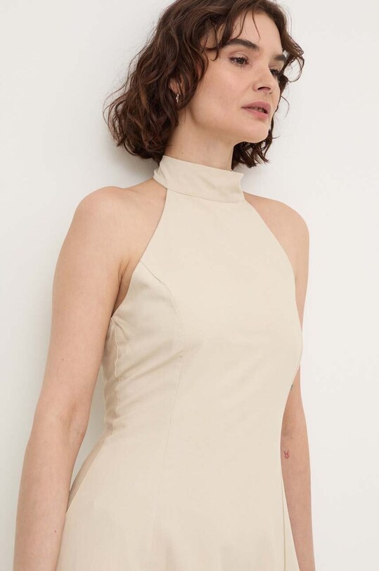 Ľanové šaty Answear.LAB béžová 92213.IKK