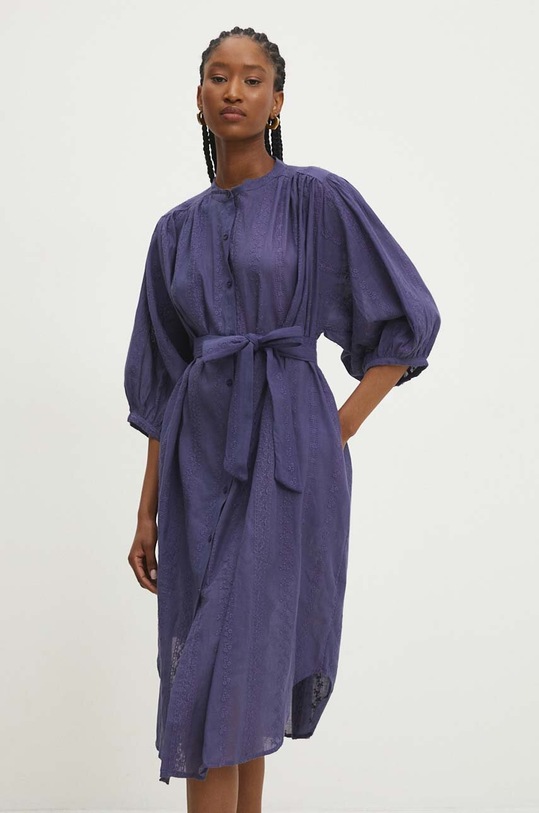 Answear Lab sukienka bawełniana kc798.fkk niebieski WZ24