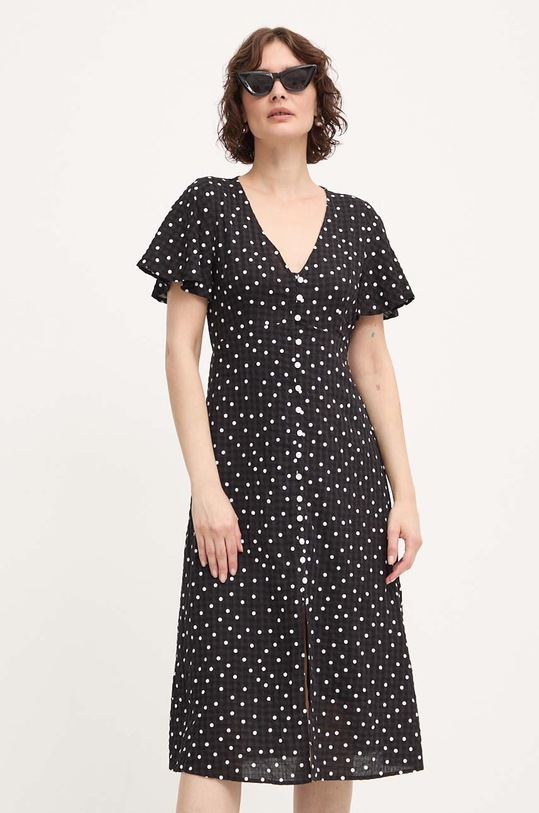 Ruházat Answear.LAB pamut ruha 3458d.FKK fekete