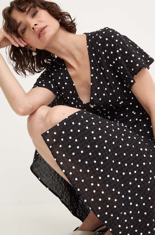 Answear.LAB pamut ruha gombolós fekete 3458d.FKK