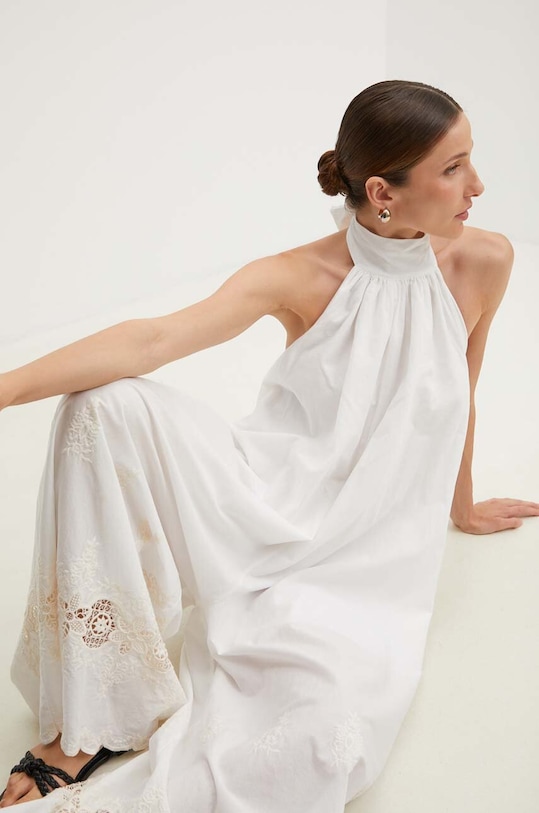 Answear Lab kombinezon bawełniany casual biały 95557