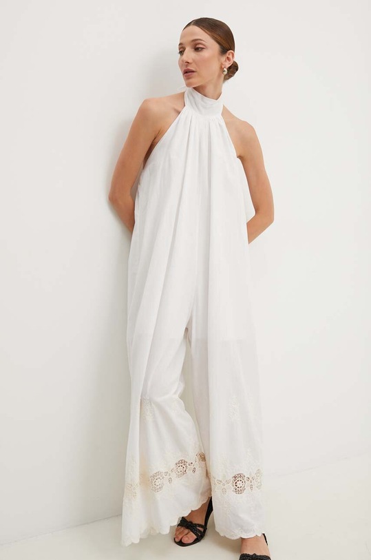 Answear Lab kombinezon bawełniany biały 95557