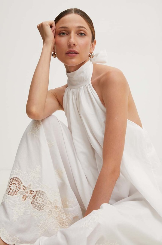 Answear Lab kombinezon bawełniany 95557 biały