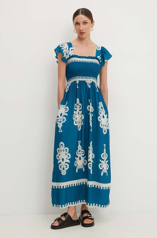 Answear Lab vestito maxi turchese MR21522.HWK