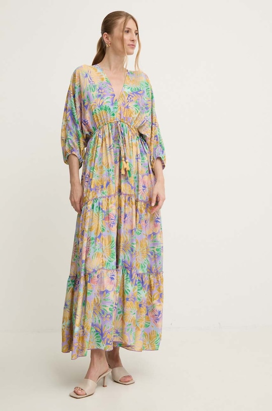 Answear Lab rochie de mătase g28rm.wms multicolor WZ24