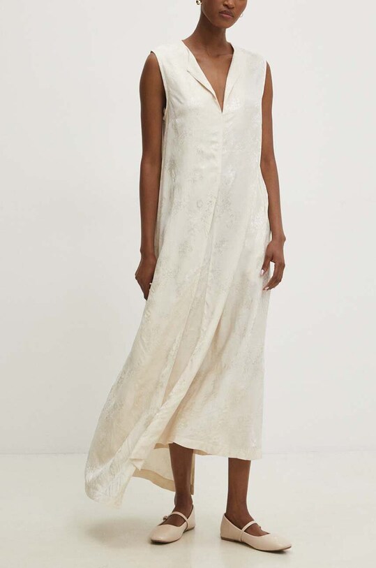 Answear Lab rochie midi bej b9382.ims