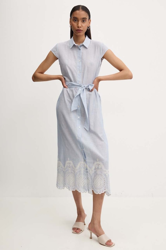 Bavlněné šaty Answear.LAB 2797.IKK modrá WZ24