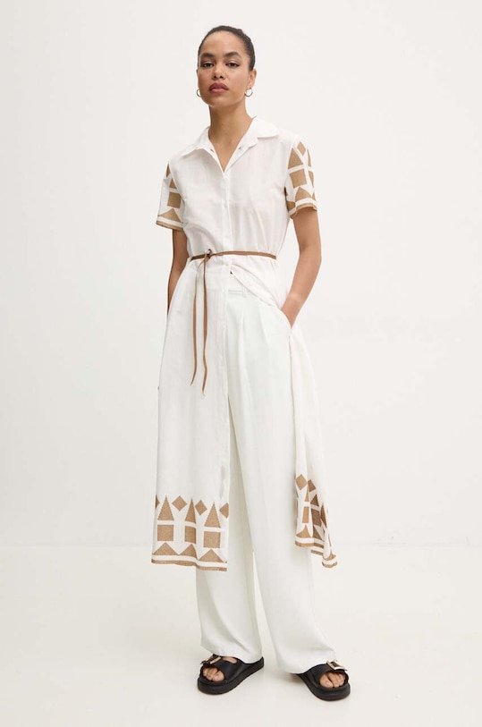 Answear Lab rochie din bumbac alb 2807.IKK