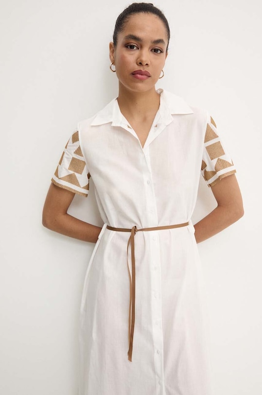 Answear Lab rochie din bumbac 2807.IKK alb