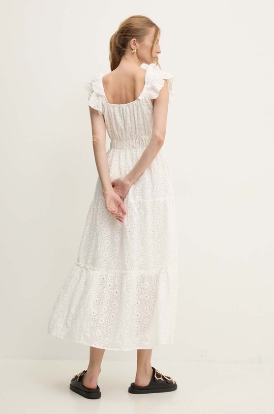 Βαμβακερό φόρεμα Answear.LAB r110.IKK λευκό WZ24