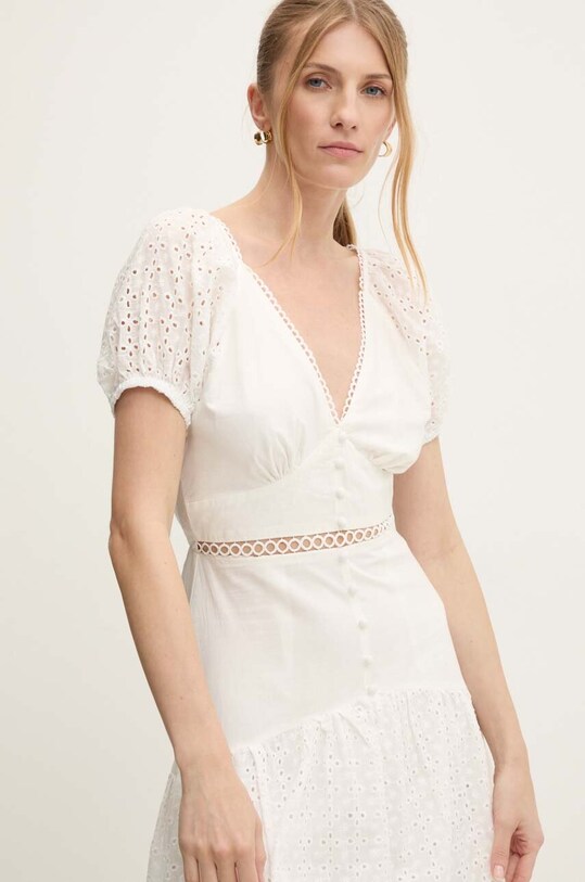 Pamučna haljina Answear.LAB rd0002.IKK bijela