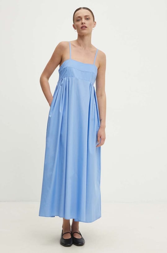 Bavlněné šaty Answear.LAB maxi modrá 5098.IKK