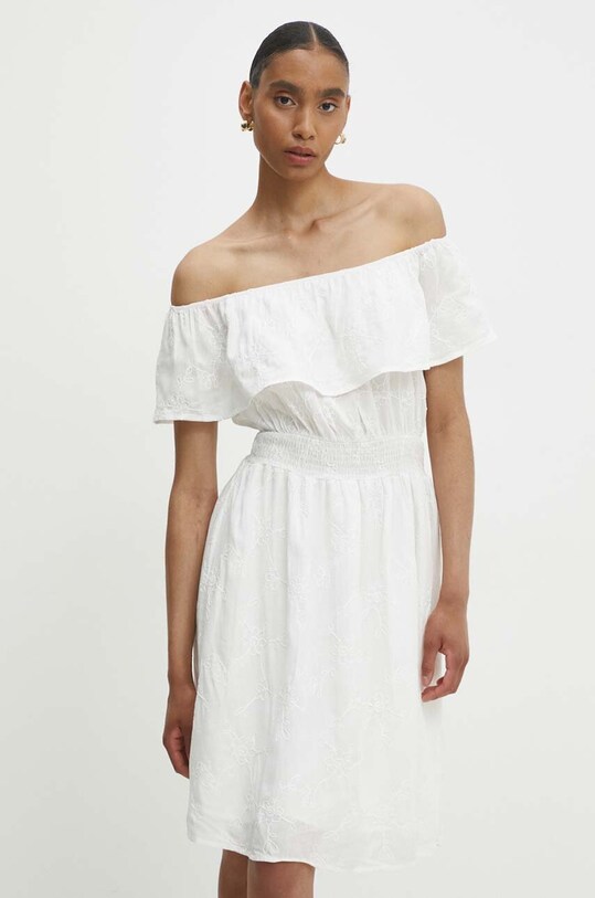Answear Lab rochie din in 8610.ims alb WZ24